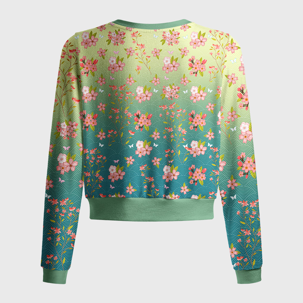 Tokyo-Tiger Sakura Blossom Waves Women's Lightweight Cardigan