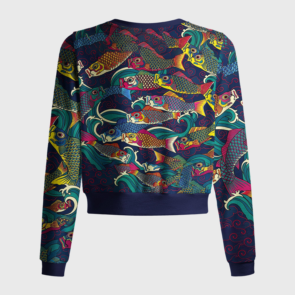 Tokyo-Tiger Colorful Japanese Koinobori Women's Lightweight Cardigan