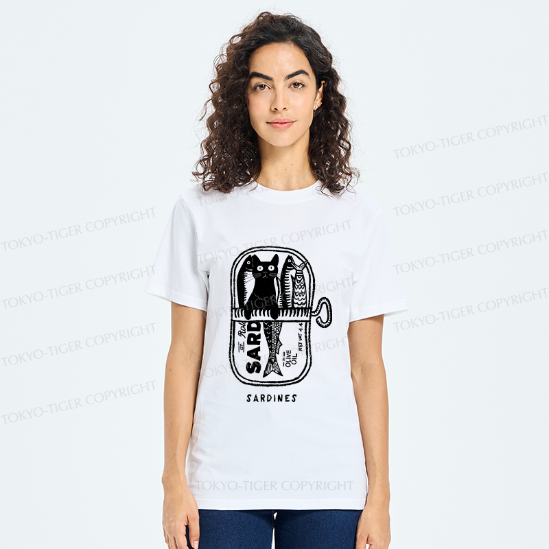 Tokyo-Tiger Cat Hiding In A Sardine Can Classic T-Shirt