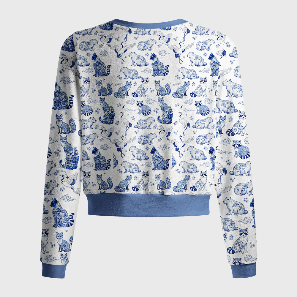 Tokyo-Tiger Floral Adorned Animals In Harmony Women's Lightweight Cardigan