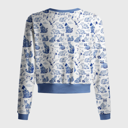 Tokyo-Tiger Floral Adorned Animals In Harmony Women's Lightweight Cardigan