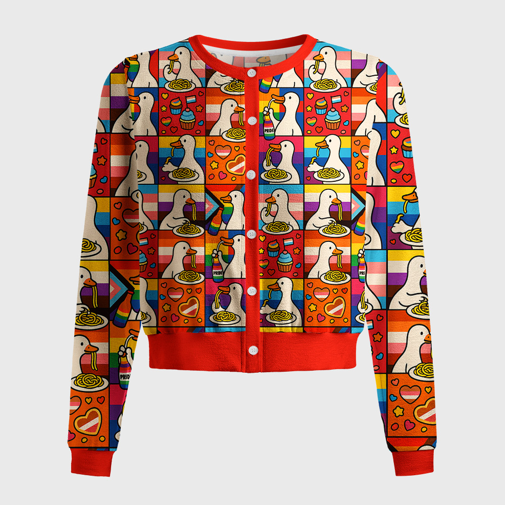 Tokyo-Tiger More Spaghetti Less Upsetti Goose Eat Spaghetti Women's Lightweight Cardigan