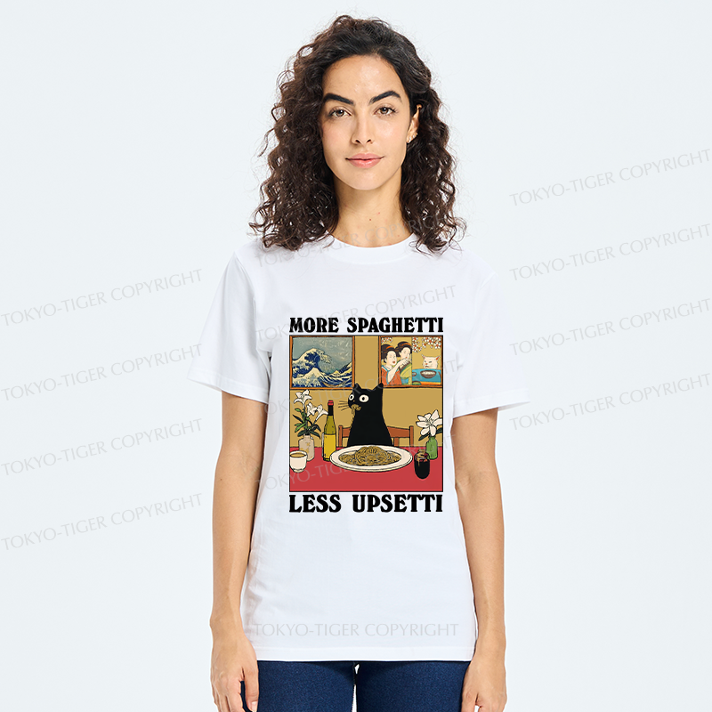 Tokyo-Tiger Cat Eating Pasta Classic T-Shirt