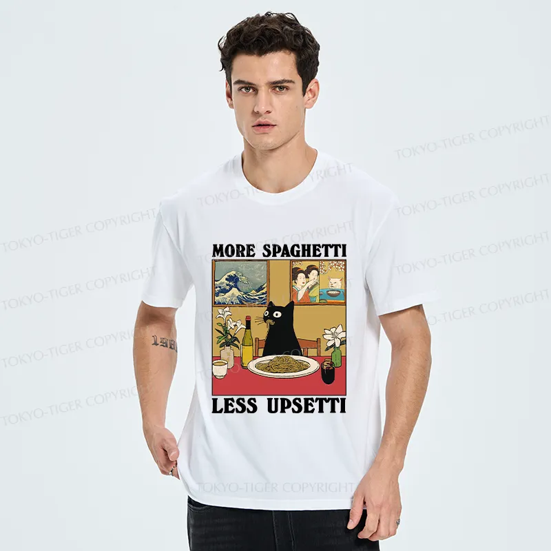 Tokyo-Tiger Cat Eating Pasta Classic T-Shirt