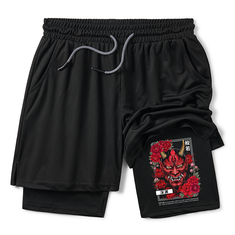 Tokyo-Tiger Cool Oni Floral Art Training Shorts