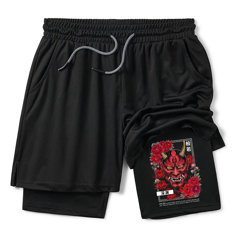 Tokyo-Tiger Cool Oni Floral Art Training Shorts Sale