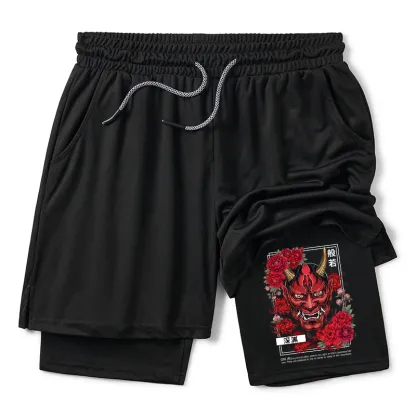 Tokyo-Tiger Cool Oni Floral Art Training Shorts