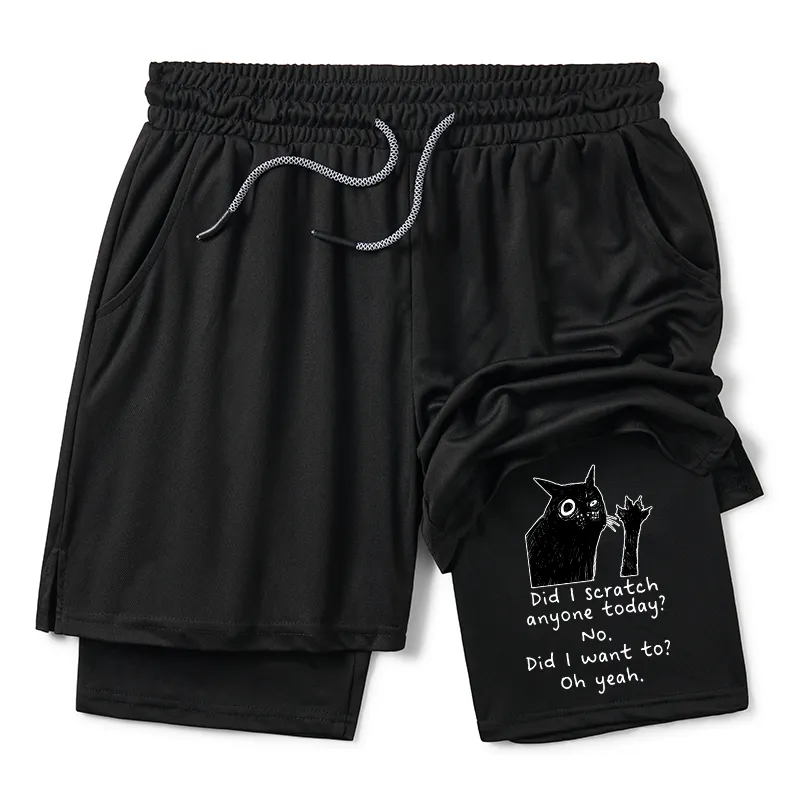 Tokyo-Tiger Black Cat Scratches People Training Shorts Sale