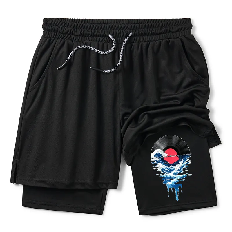Tokyo-Tiger Vinyl Records And Waves Training Shorts Sale