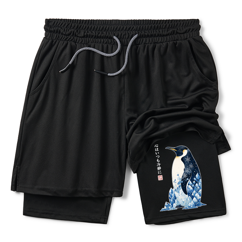 Tokyo-Tiger Keep Calm Penguin Training Shorts
