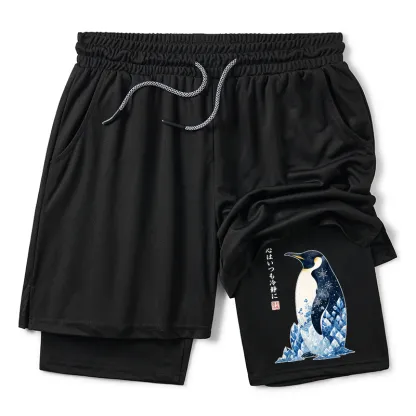 Tokyo-Tiger Keep Calm Penguin Training Shorts