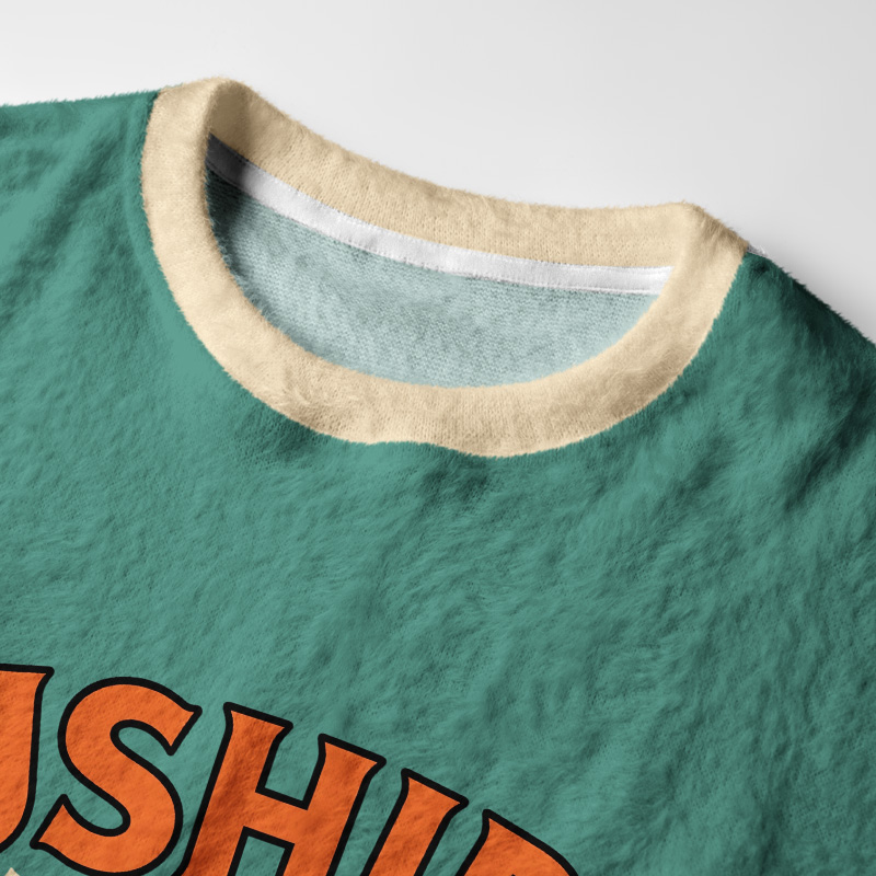 Tokyo-Tiger Bushido Tiger Fuzzy Christmas Ugly Sweatshirt