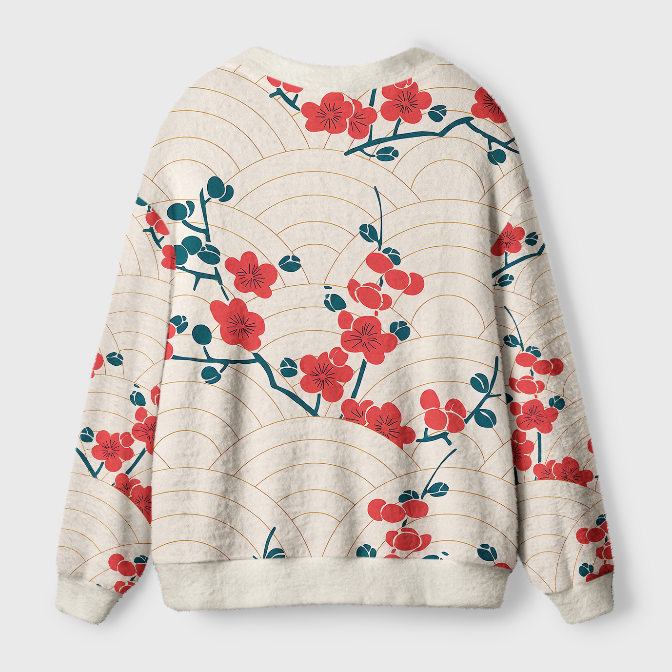 Tokyo-Tiger Blossom Wave Ugly Cardigan Sweater