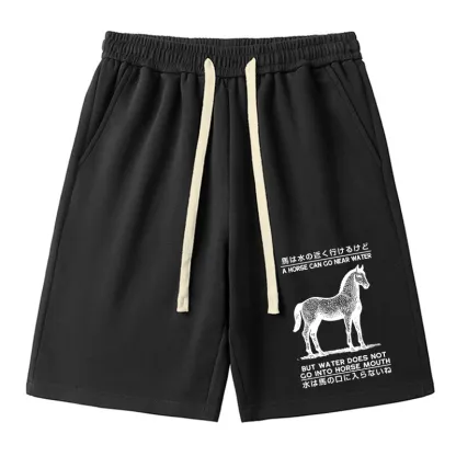 Tokyo-Tiger Funny Horse And Water Saying Unisex Shorts
