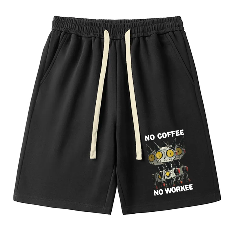 Tokyo-Tiger No Coffee No Workee Unisex Shorts Sale