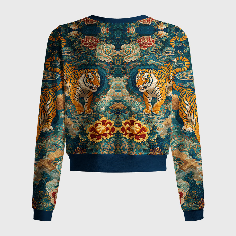 Tokyo-Tiger Imperial Tiger Tapestry Women's Lightweight Cardigan