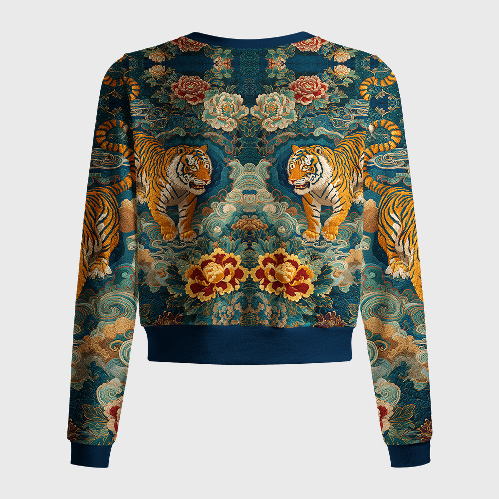Tokyo-Tiger Imperial Tiger Tapestry Women's Lightweight Cardigan