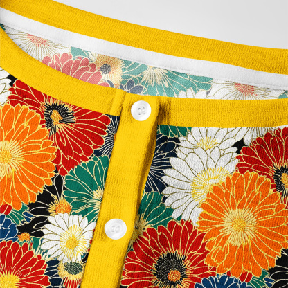 Tokyo-Tiger Colorful Chrysanthemums Women's Lightweight Cardigan