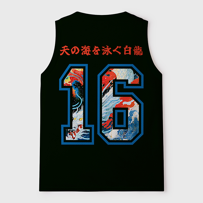 Tokyo-Tiger Celestial Sea Dragon Mesh Tank Top