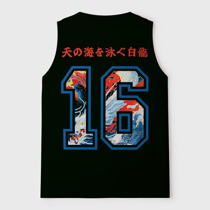 Tokyo-Tiger Celestial Sea Dragon Mesh Tank Top