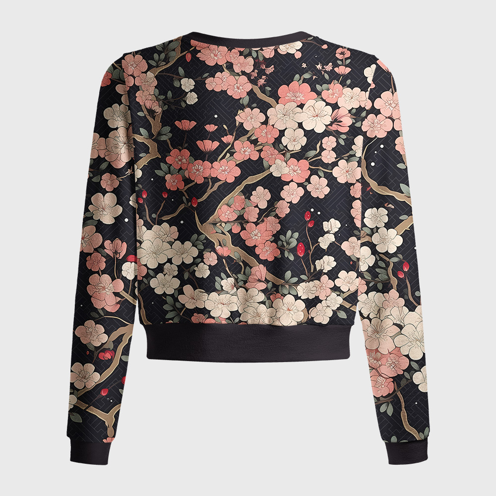 Tokyo-Tiger Blooming Sakura Women's Lightweight Cardigan