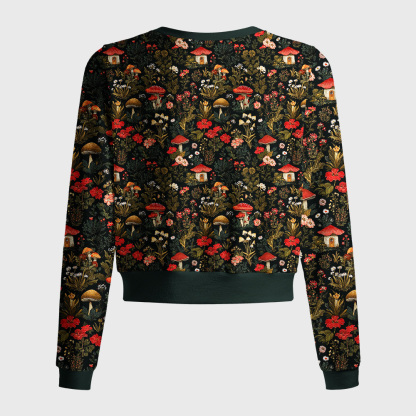 Tokyo-Tiger Enchanted Forest Mushroom Women's Lightweight Cardigan