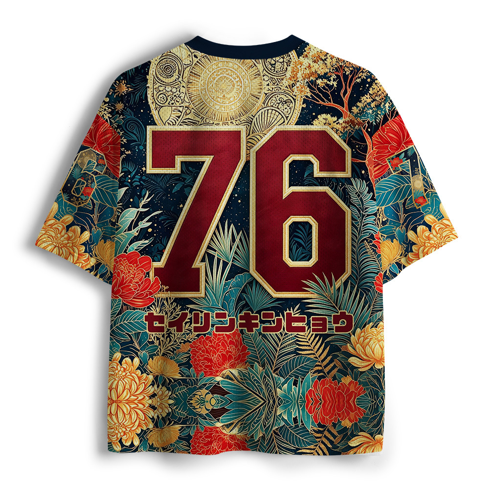 Tokyo-Tiger Golden Beast Of Star‑Forest Mesh Jersey