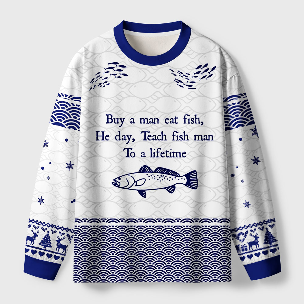 Tokyo-Tiger The "Fish Man" Meme Eco-Friendly Long Sleeve T-Shirt