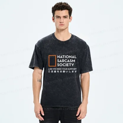 Tokyo-Tiger Funny Society Japan Washed T-Shirt