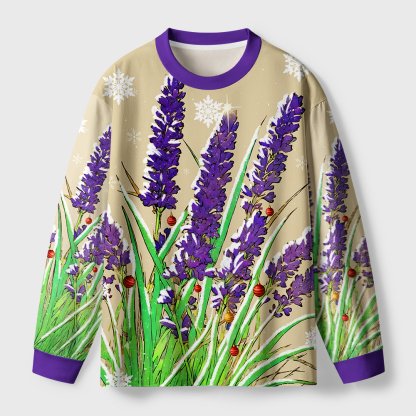 Tokyo-Tiger Japanese Lavender Eco-Friendly Long Sleeve T-Shirt