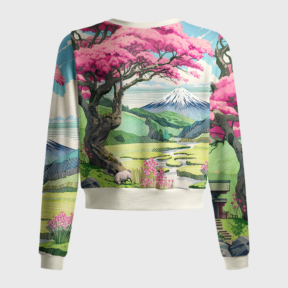 Tokyo-Tiger Mount Fuji In Spring Women's Lightweight Cardigan