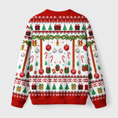 Tokyo-Tiger Christmas Cat Likes Fuzzy Christmas Ugly Sweatshirt