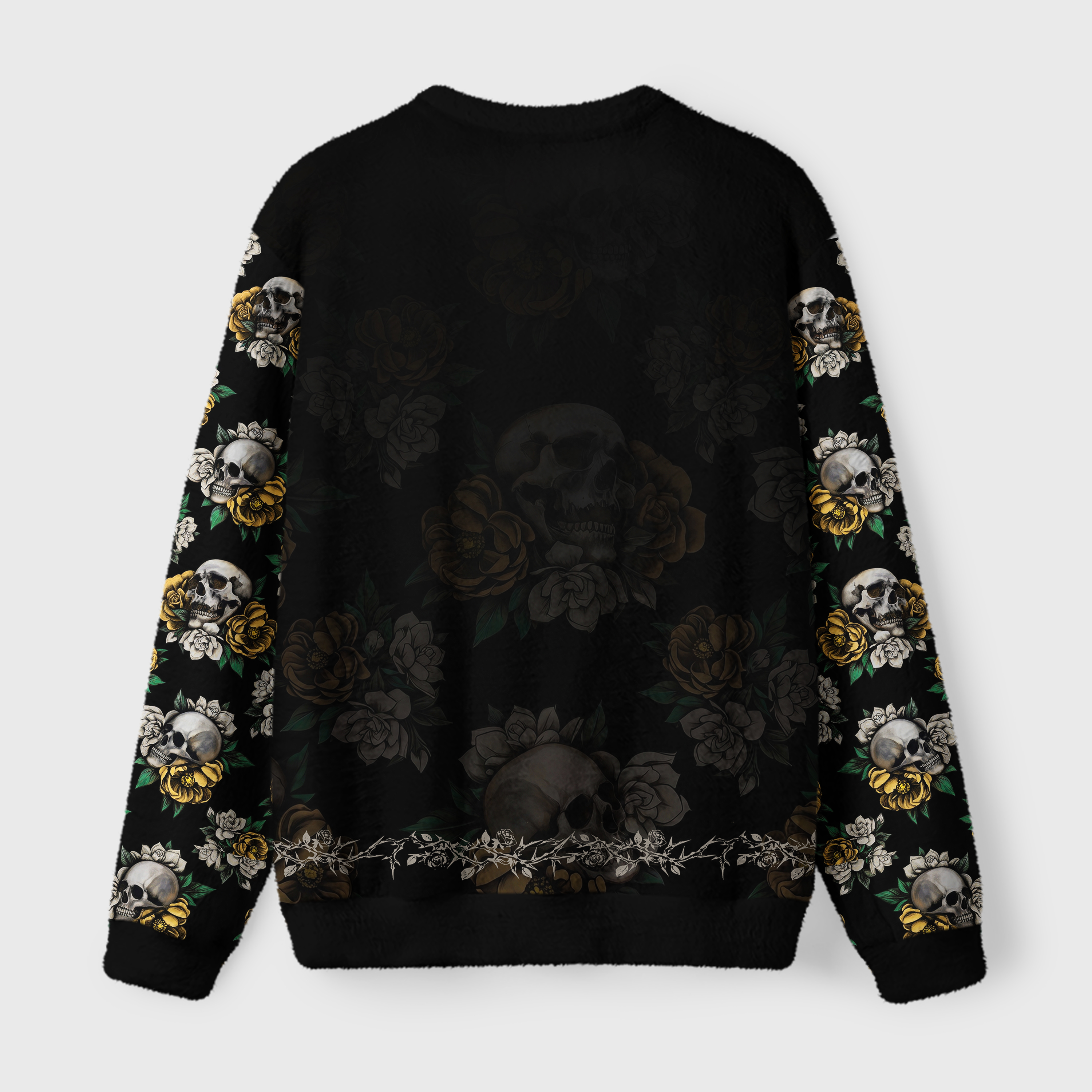 Tokyo-Tiger "I Bury Things" Dark Humor Gardening Crow Fuzzy Christmas Ugly Sweatshirt