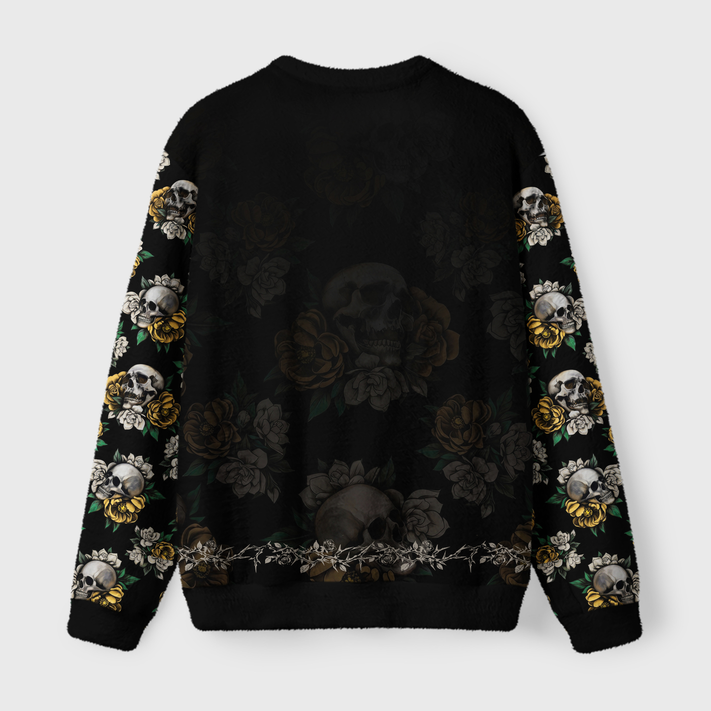 Tokyo-Tiger "I Bury Things" Dark Humor Gardening Crow Fuzzy Christmas Ugly Sweatshirt