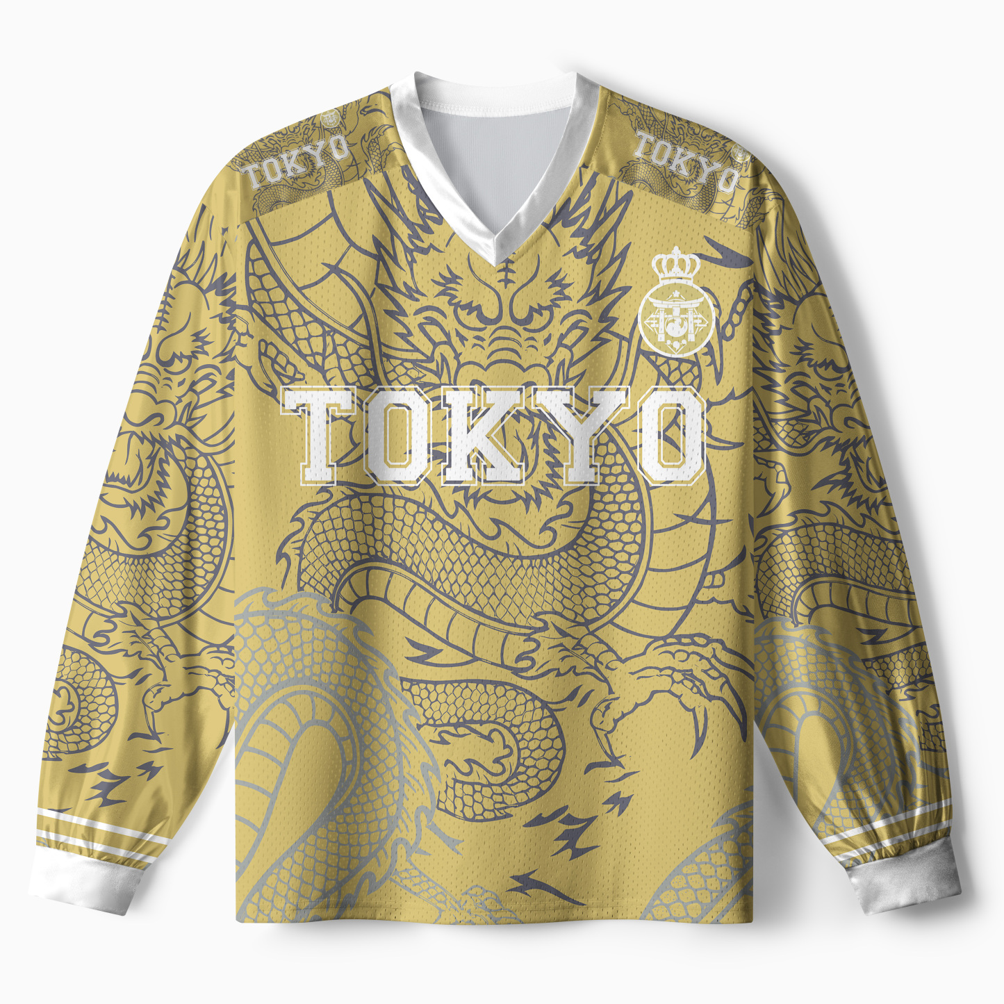 Tokyo-Tiger Retro Raccoon Samurai Paneled Long Sleeve Jersey Sale