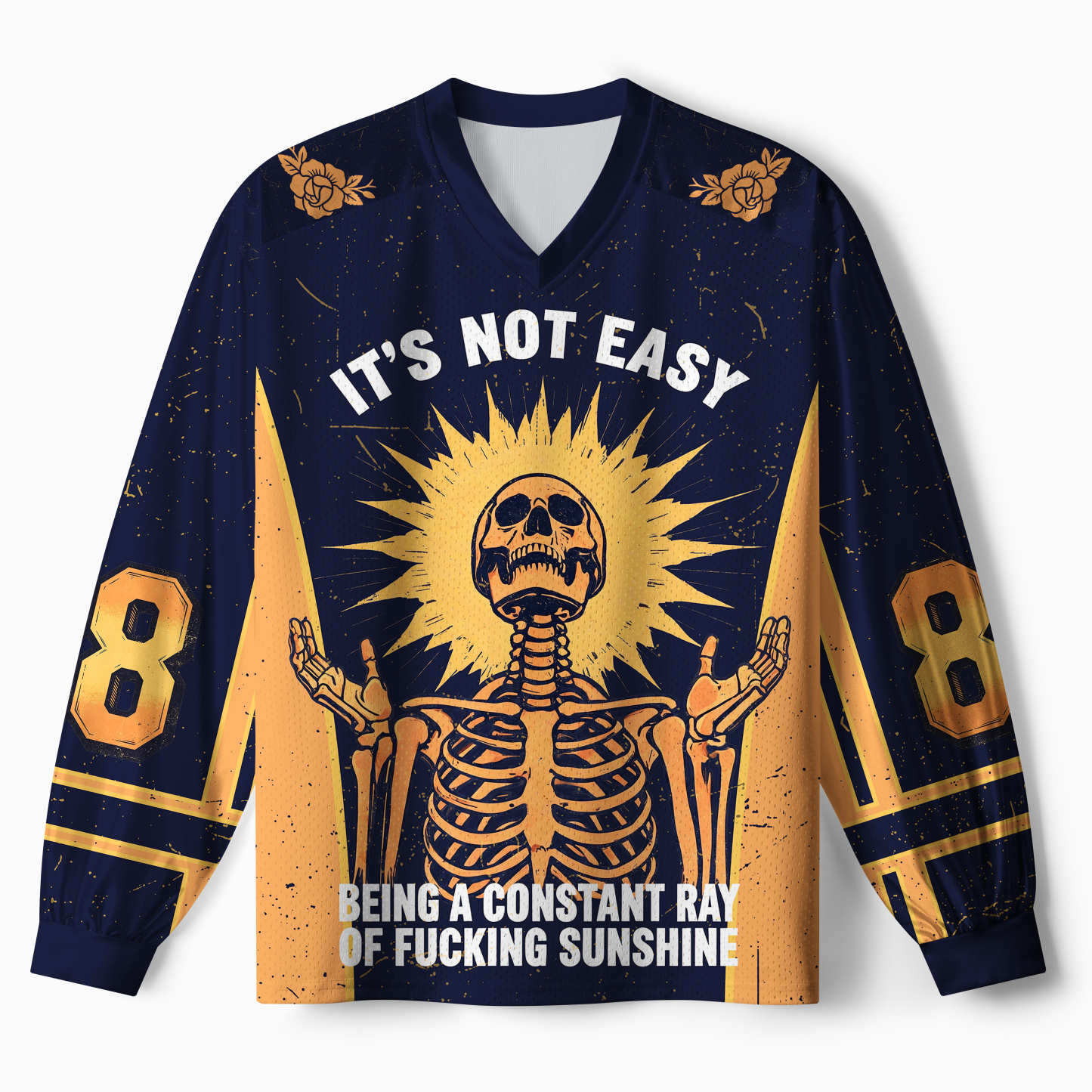 Tokyo-Tiger Forge Yourself Azure Tiger Paneled Long Sleeve Jersey Sale
