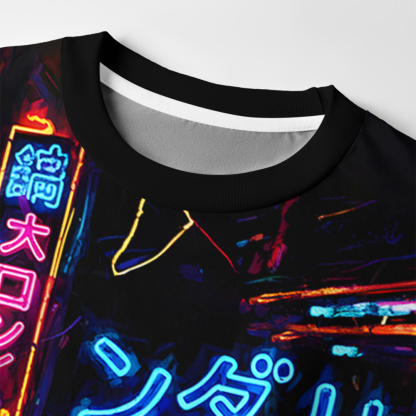 Tokyo-Tiger Japanese Street Scene Eco-Friendly Long Sleeve T-Shirt