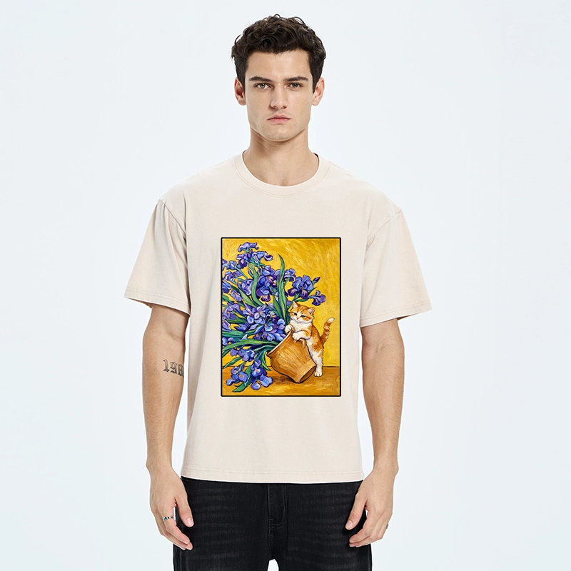 Tokyo-Tiger Iris Cat Classic Washed T-Shirt