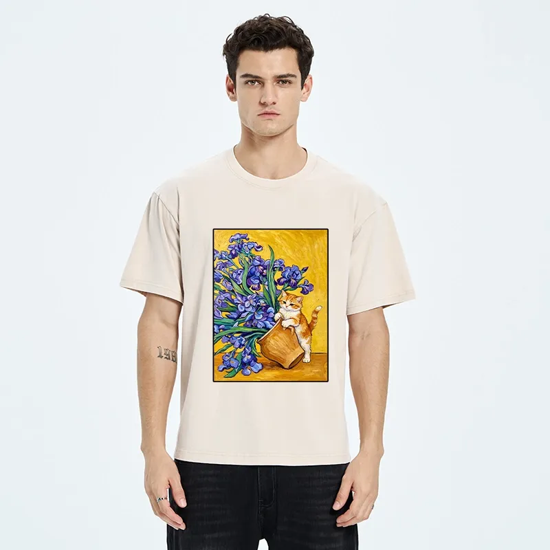 Tokyo-Tiger Iris Cat Classic Washed T-Shirt