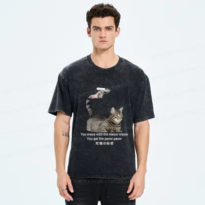 Tokyo-Tiger Cat's Secret Weapon Washed T-Shirt