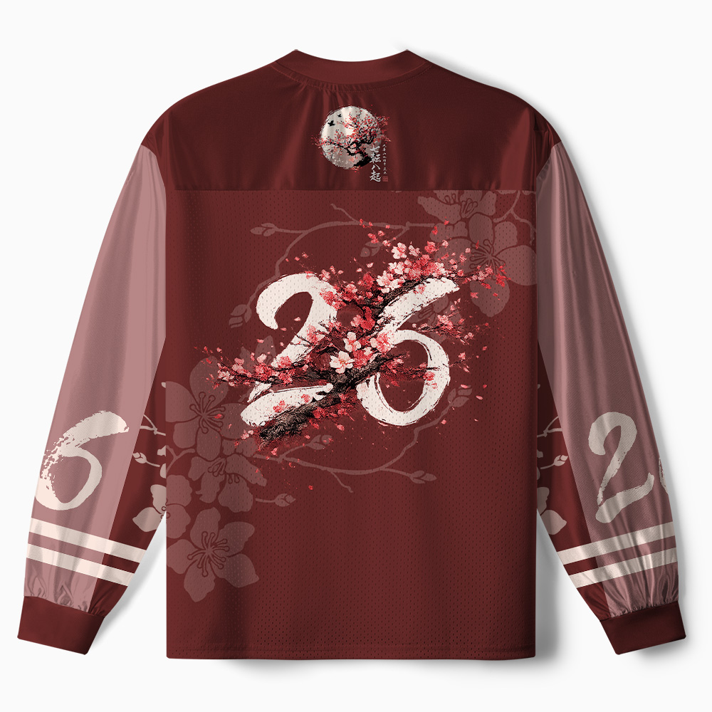 Tokyo-Tiger Winter Plum Resilience Paneled Long Sleeve Jersey