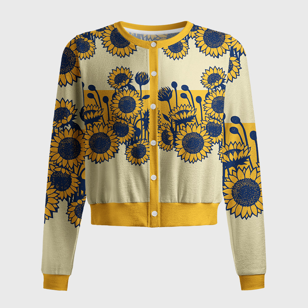 Tokyo-Tiger The Poem of Sunflowers Women's Lightweight Cardigan