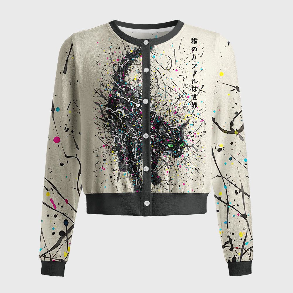 Tokyo-Tiger In the Spectrum of Cats Women's Lightweight Cardigan