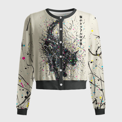 Tokyo-Tiger In the Spectrum of Cats Women's Lightweight Cardigan