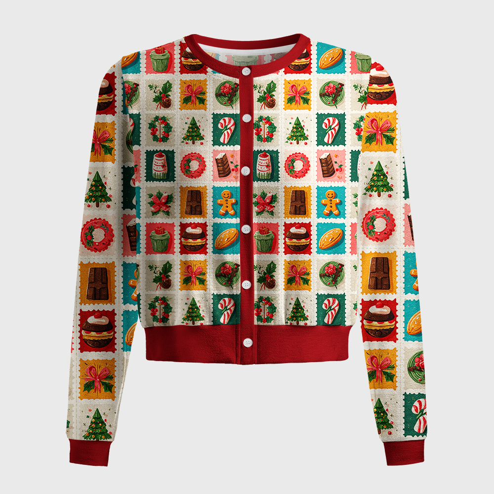 Tokyo-Tiger Gingerbread & Joy Women's Lightweight Cardigan