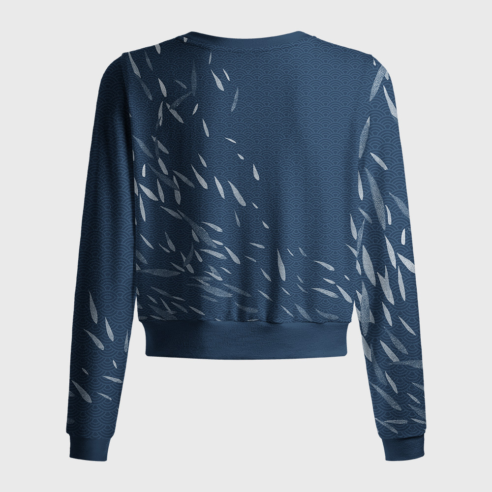 Tokyo-Tiger Falling Leaves And Ripples Women's Lightweight Cardigan