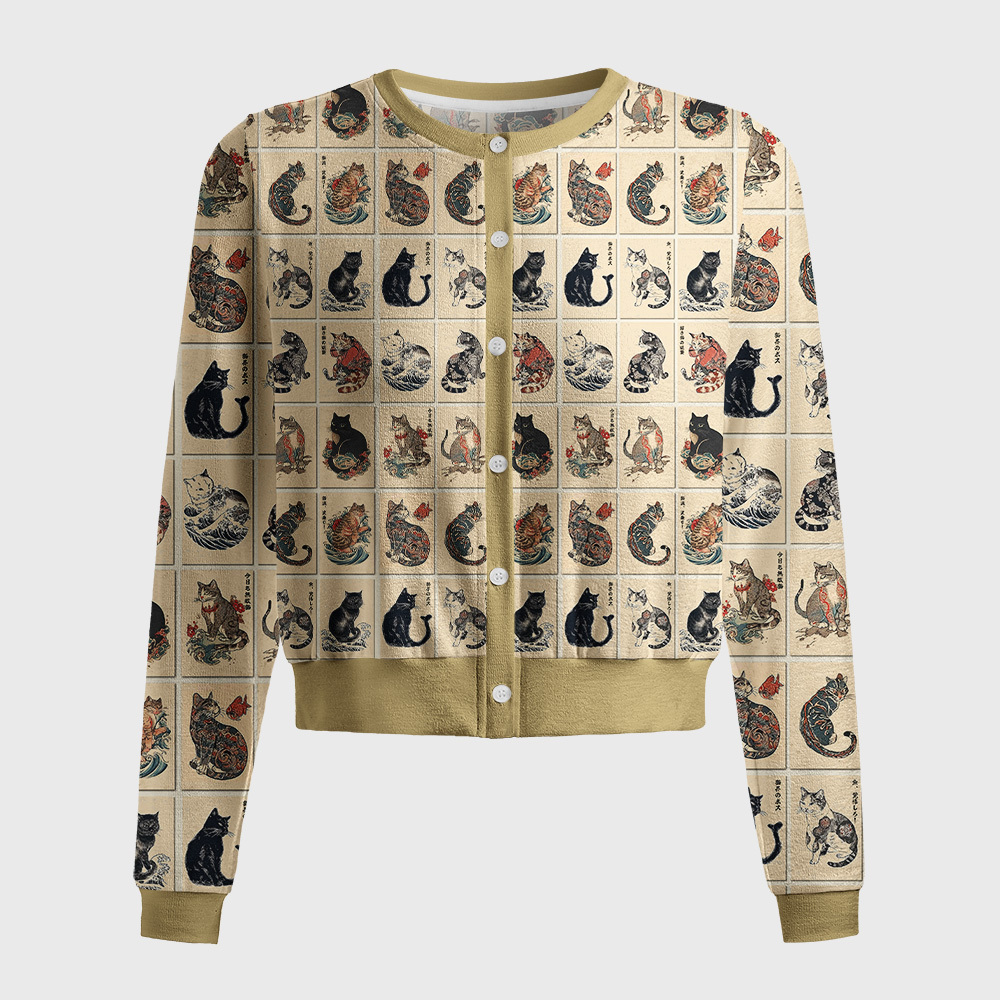 Tokyo-Tiger The Bold And The Inked Cats Women's Lightweight Cardigan