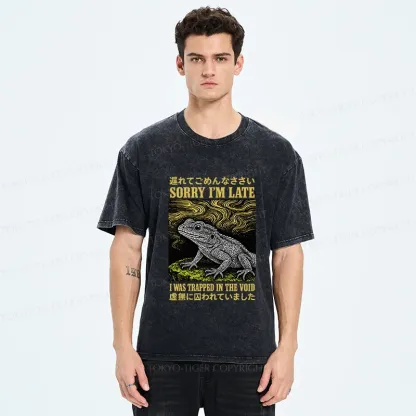 Tokyo-Tiger Lizard Trapped In The Void Washed T-Shirt