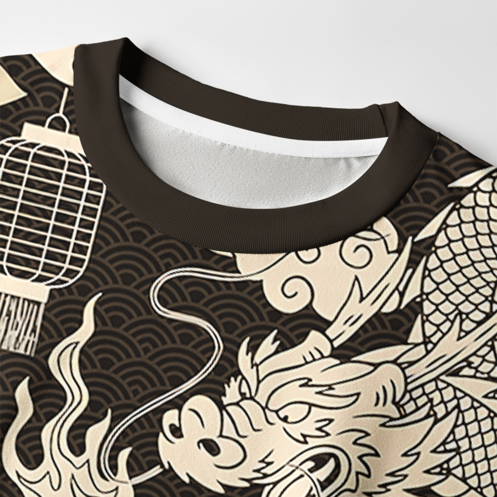 Tokyo-Tiger Two Dragons Playing With A Pearl Eco-Friendly Long Sleeve T-Shirt