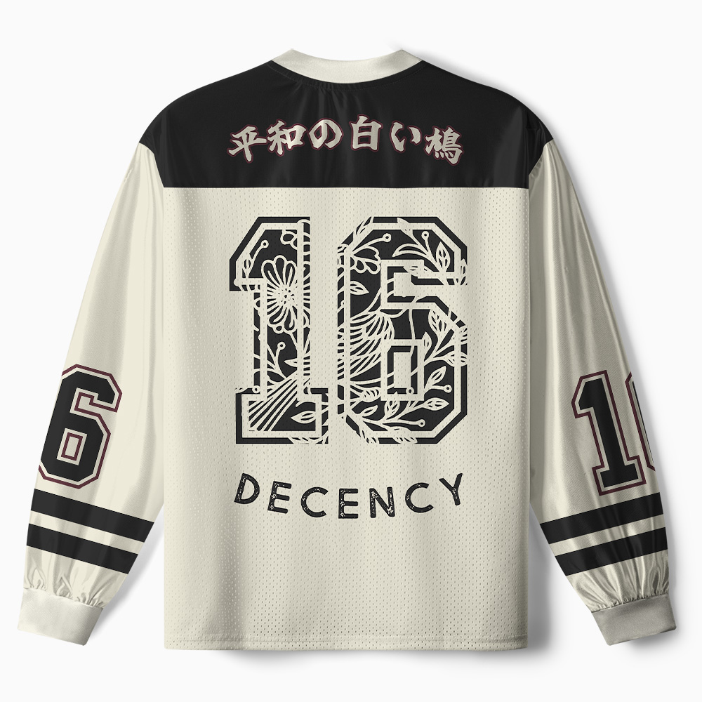 Tokyo-Tiger Pigeon That Was Moved Three Paneled Long Sleeve Jersey